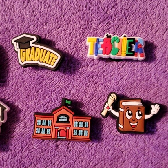 25 Teacher Educater Professor Assistant School Crocs Jibbitz Shoe Charms - Picture 3 of 7